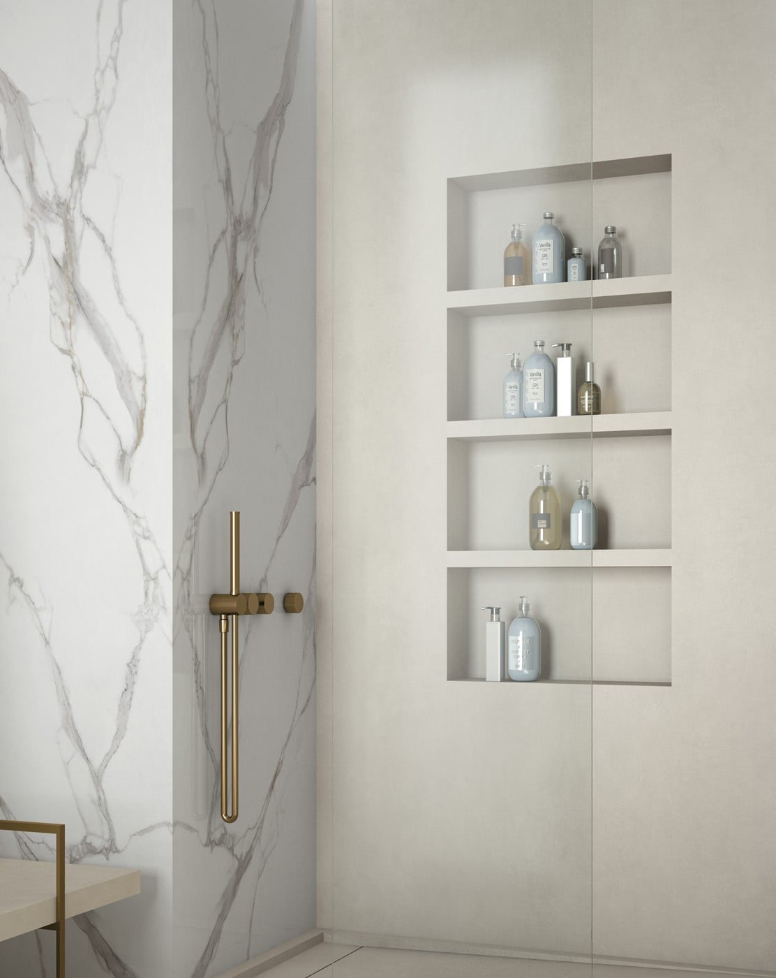 MB06 RE02 CalacattaGold TotalIvory Ambiente Dettaglio 2